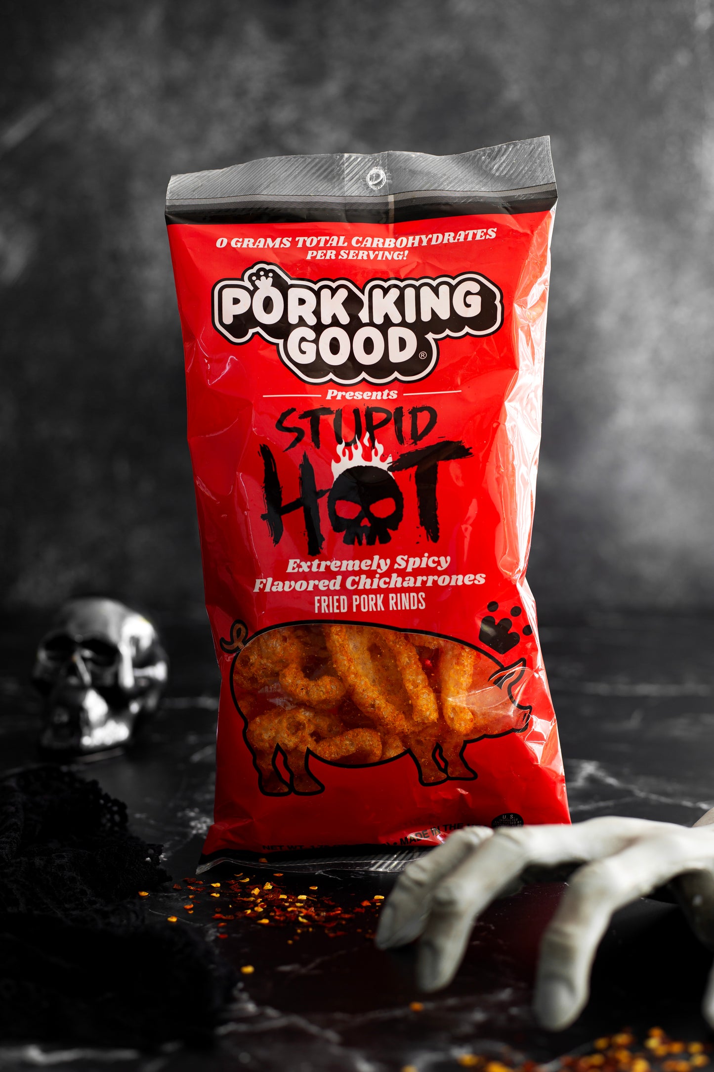 Pork King Good Stupid Hot 1.75oz Pork Rinds