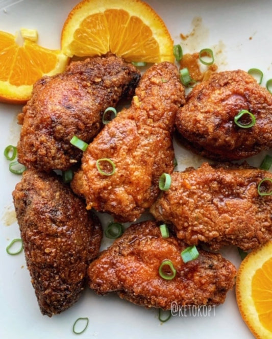 Orange Honey Chicken Wings by @ketokopt