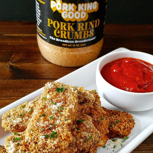 Pork King Good Pork Rind Crumb Jalapeno Mozzarella Bites by Oh My Keto