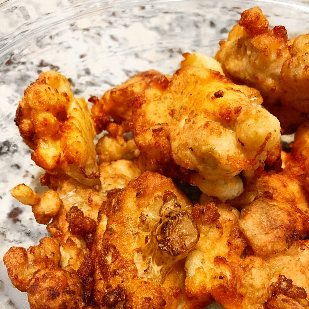 Battered Buffalo Cauliflower by @ketobydesign