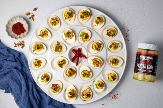Loaded Firecracker Deviled Eggs
