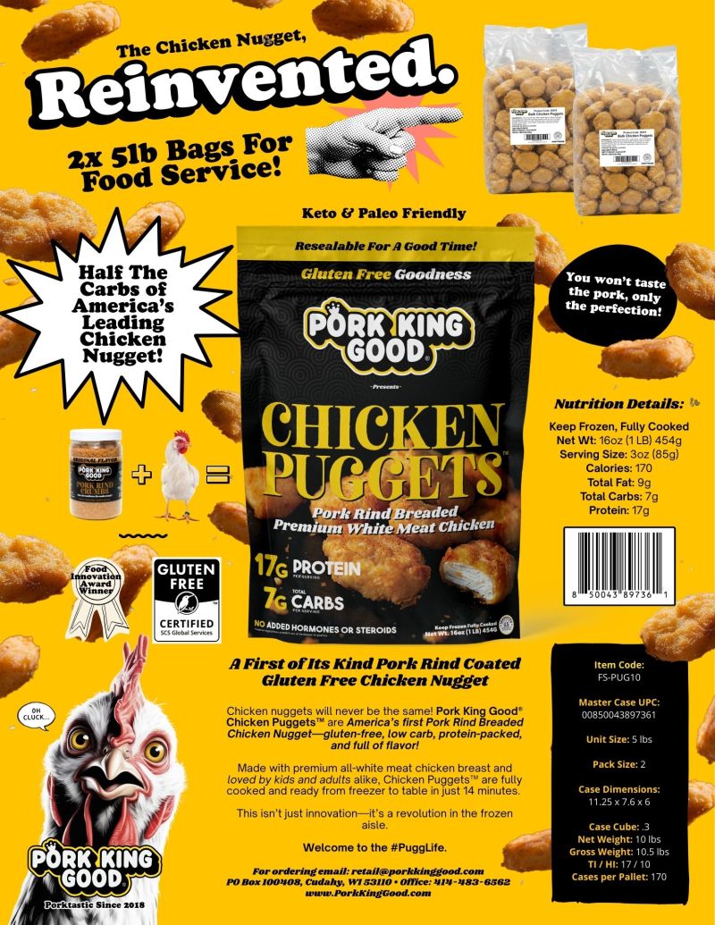 Chicken Puggets Are Now Available for Foodservice in 5 lb Bulk Bags