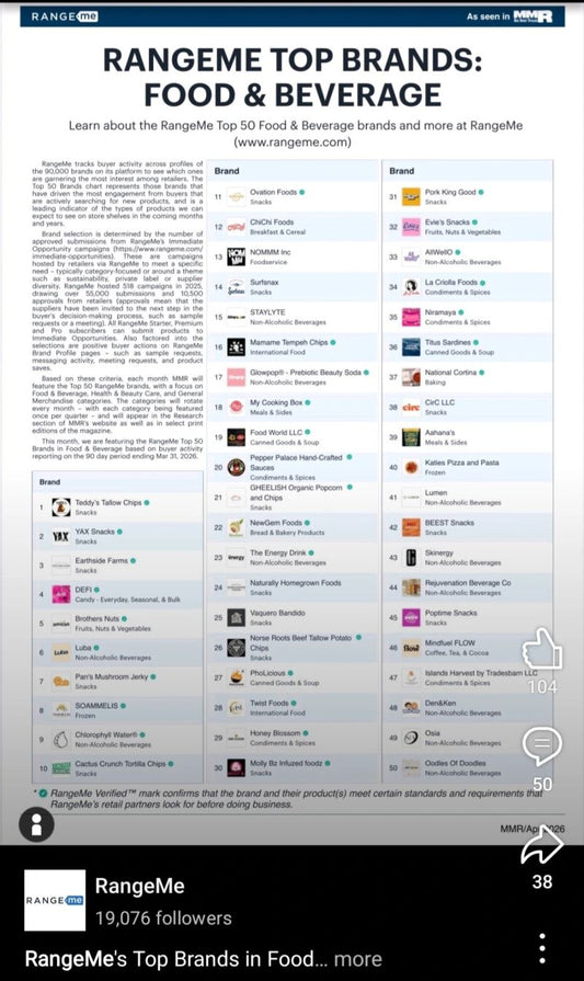 Pork King Good Lands at No. 31 on RangeMe's Top 50 Food & Beverage Brands