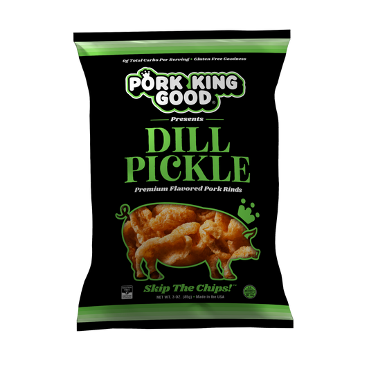 Pork King Good Dill Pickle Pork Rinds - 3 oz