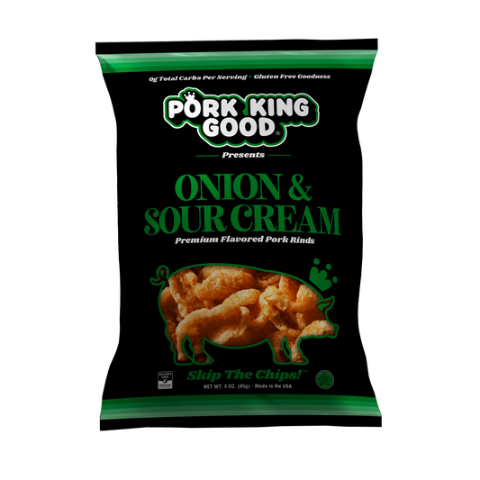 Pork King Good Onion & Sour Cream Pork Rinds - 3 oz