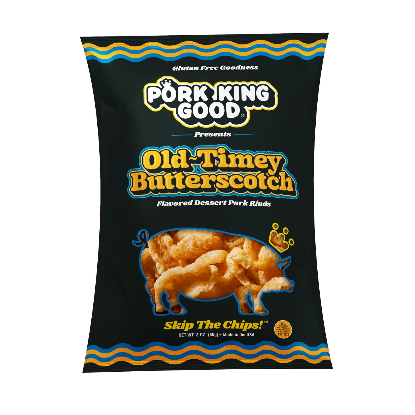 Pork King Good Old Timey Butterscotch Pork Rinds - 3 oz