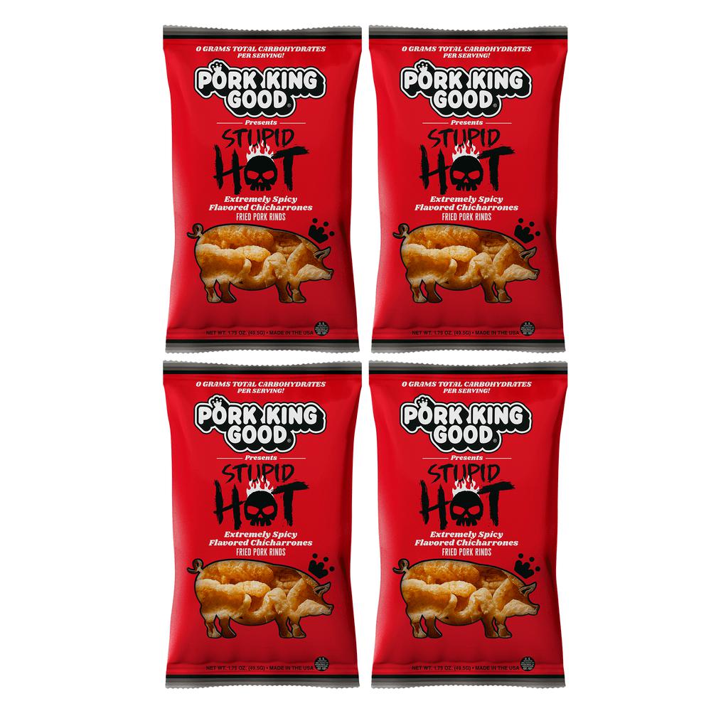 Pork King Good Stupid Hot Pork Rinds - Pork King Good