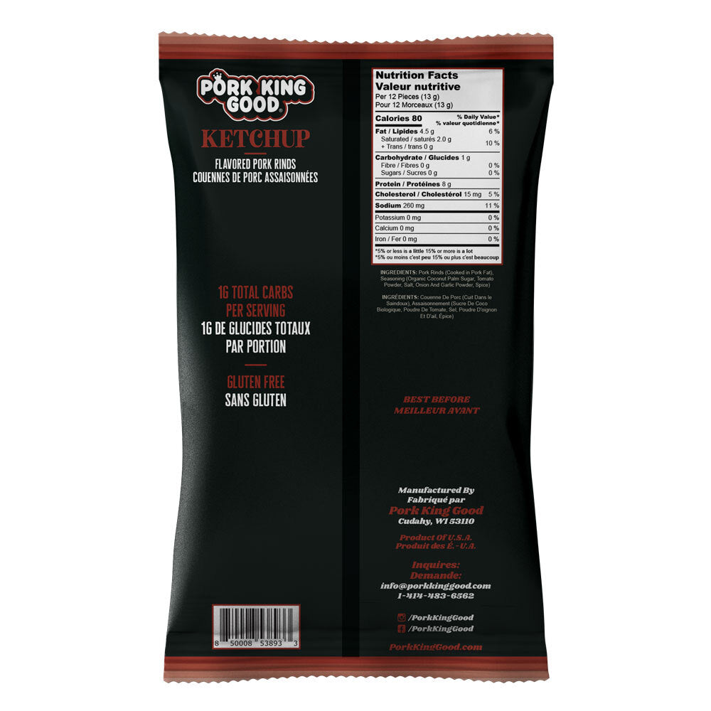 Pork King Good Ketchup Pork Rinds 1.75 oz - Single Bag