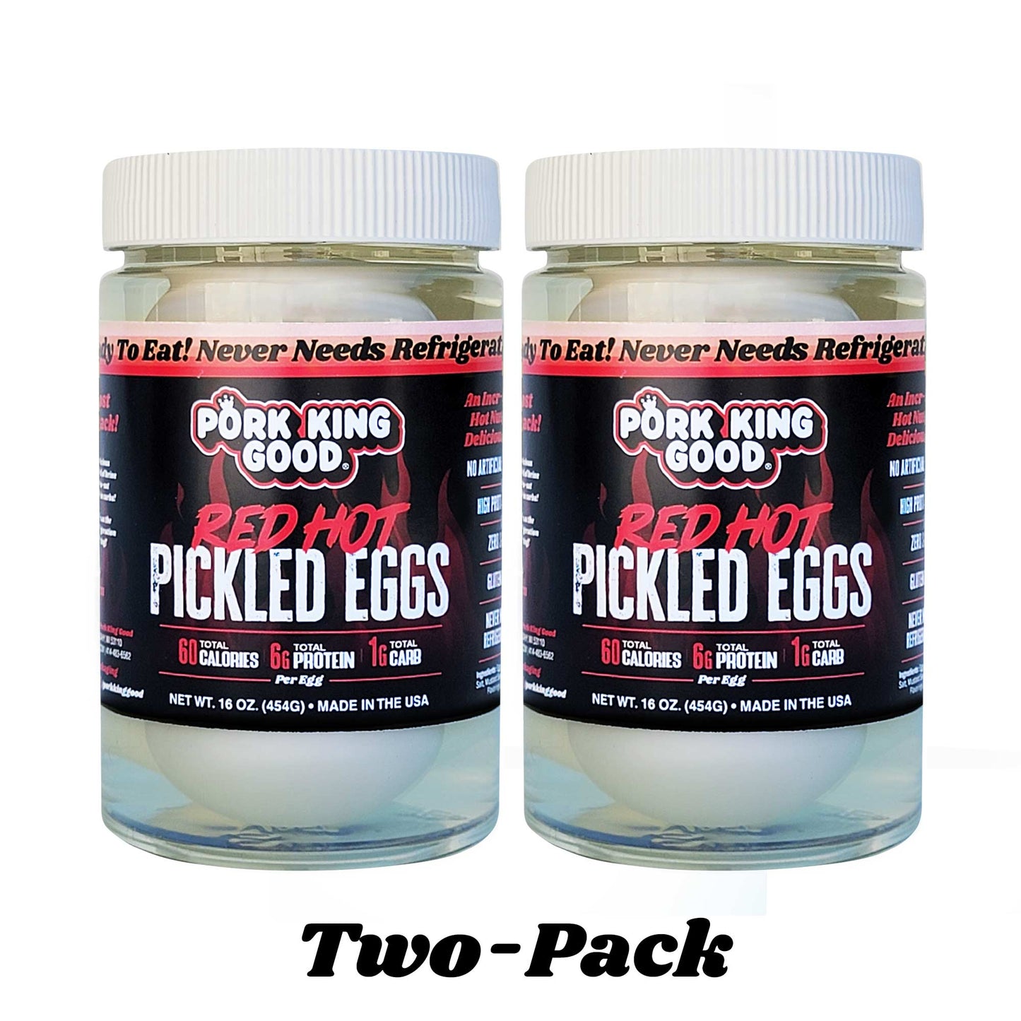 Pork King Good Red Hot Pickled Eggs 2 Pack