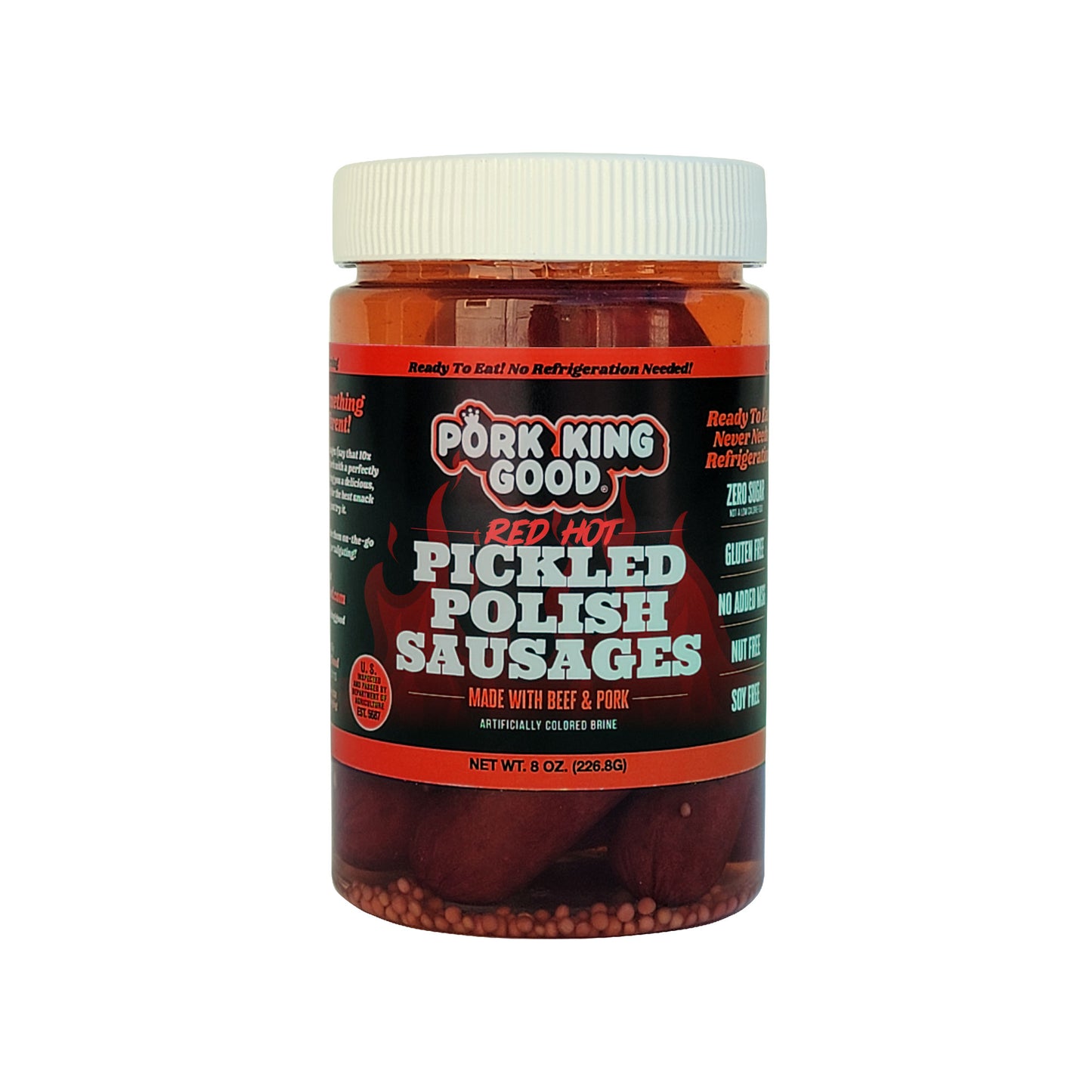 Pork King Good Red Hot Pickled Polish Sausage 2 Pack