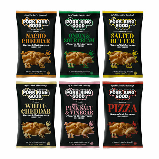 Pork King Good Pork Rinds Variety 6 Pack - Pork King Good